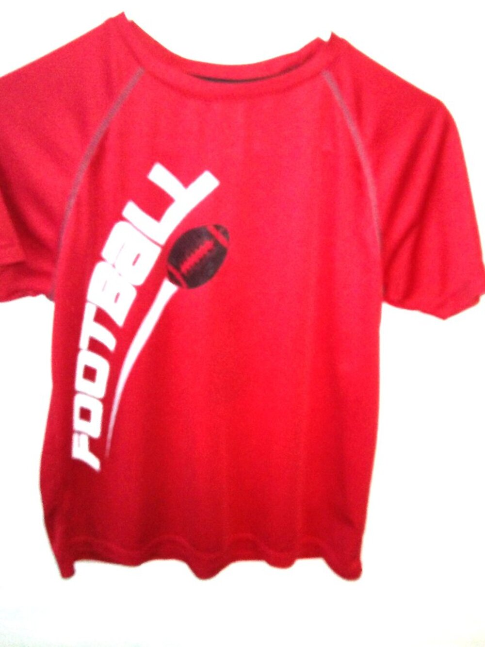 Simply For Sports Football T-Shirt Dark Red Boys Sz Medium (10-12) Short Sleeves